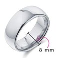 thumbnail image 4 of Bling Jewelry Mens Plain Dome Black Titanium Wedding Band for Men - Comfort Fit Titanium Ring, 4 of 5