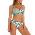 thumbnail image 4 of Vedolay Swimdress Swimsuits For Women Women's Halter Ruffle High Waisted Bikini Two Piece Swimsuits Bathing Suits,Green XL, 4 of 5