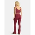 thumbnail image 2 of No Boundaries Seamless Scoop Cropped Tank and Flare Leggings Set, 2-Piece, Women’s, 2 of 4