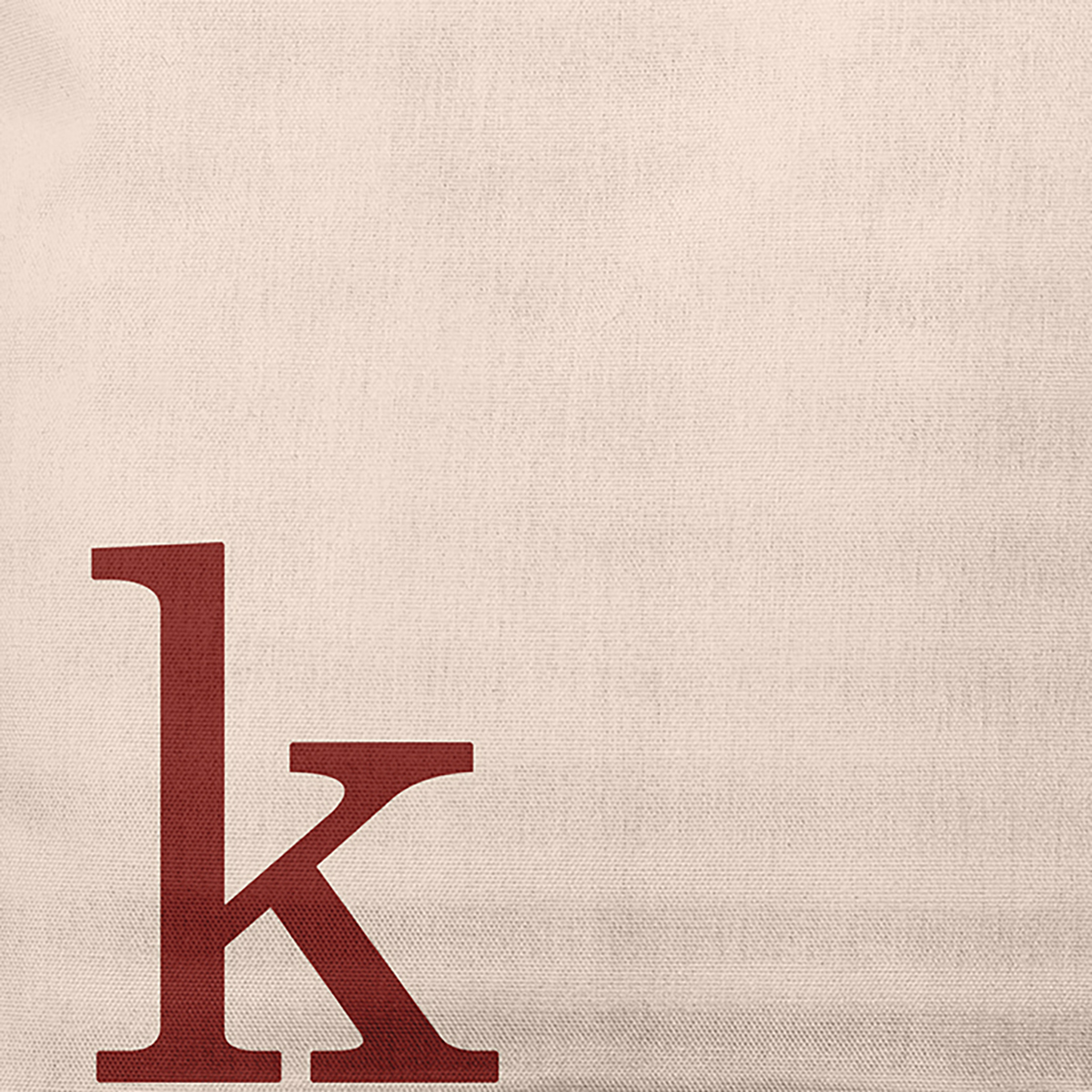 Simply Daisy 14" x 20" Modern Monogram Decorative Throw Pillow, Maple Red