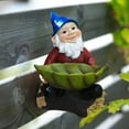 thumbnail image 3 of Gnome Birdfeeder Statue Resin Crafts Ornaments Woodland Garden Lawn Porch, 3 of 11