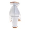 thumbnail image 4 of Badgley Mischka Girls Double Ankle Strap Dress Shoes. (Little Kids Big Kids), White Patent, Size: 1, 4 of 7