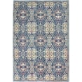 thumbnail image 2 of Nourison Global Vintage Geometric Navy Multicolor 5'3" x 7'6" Area Rug, (5' x 8'), 2 of 8
