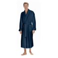 thumbnail image 1 of Boca Terry Mens Plush Robe, Big &amp; Tall Bathrobe for Men, Warm Luxury Microfiber Robe - Large, Navy, 1 of 7