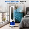 thumbnail image 6 of LIFERECORD Bladeless Tower Fan with Air Purifier, 80° Oscillating Quiet Fan, 8 Speeds, 8H Timer, Remote & Touch Control, LED Display, for Bedroom Home Office, 6 of 8