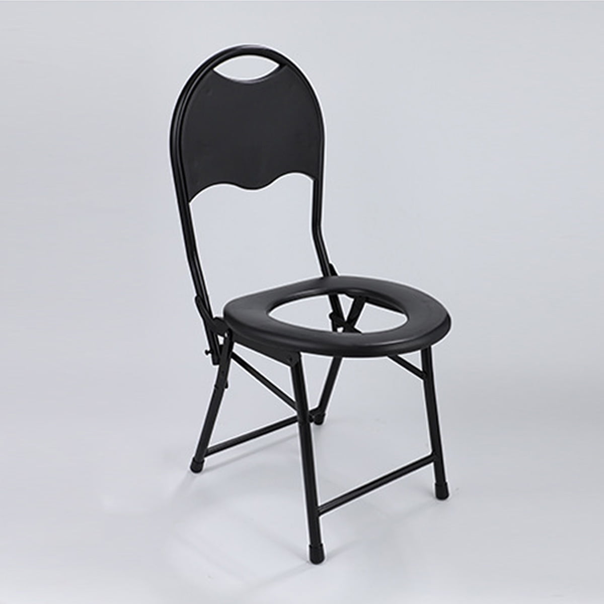 Foldable Medical Backrest Commode Chair Potty Chair For Elderly