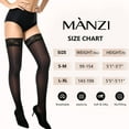 thumbnail image 5 of Manzi 2 Pairs Shiny Stockings Lace Top Stay Up Shimmery Pantyhose for Women, 5 of 7