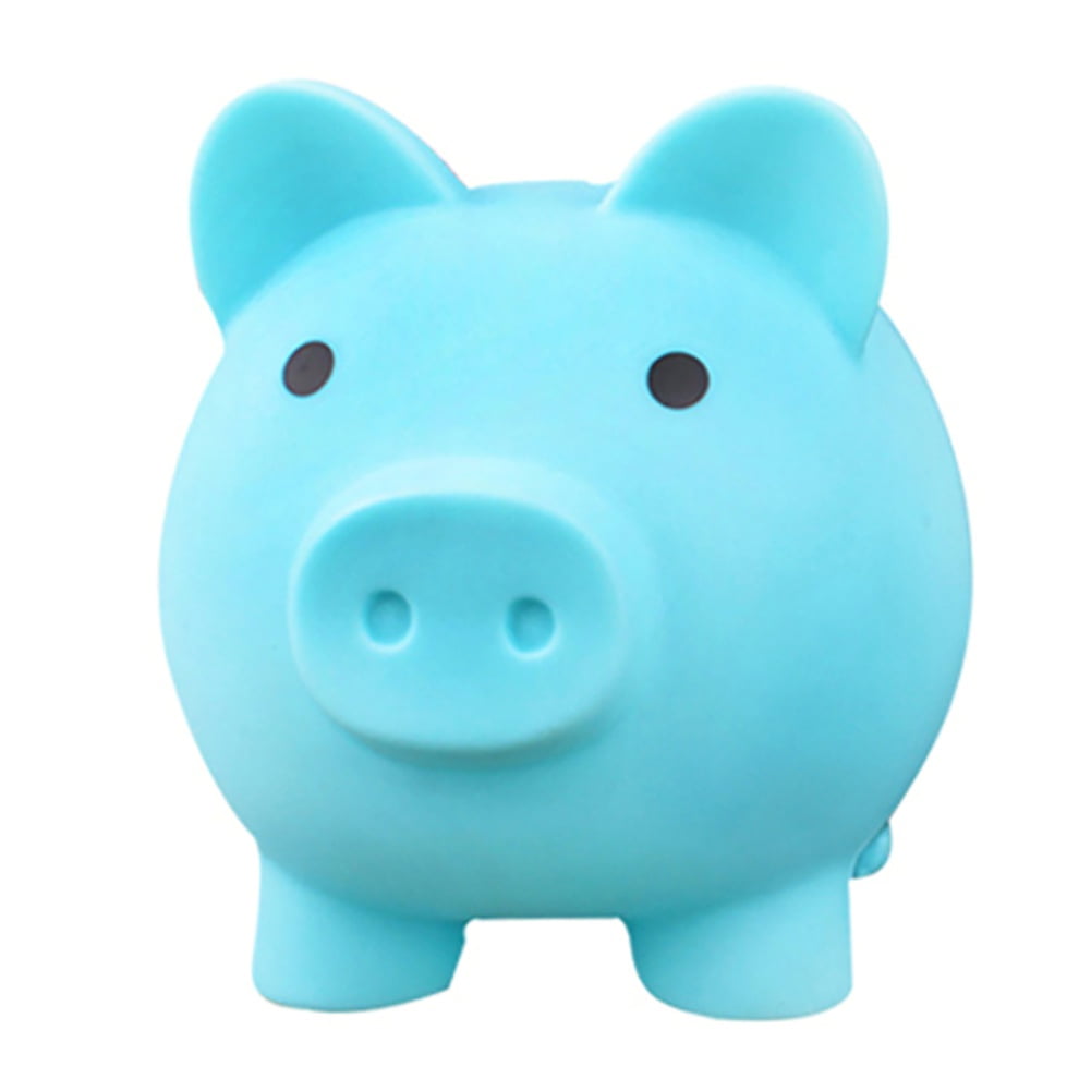 Ceramic Money Box Pots Savings Fund Save Coins Piggy Bank For Kids Blue 