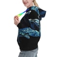 thumbnail image 2 of Sikiie Ocean Turtle Women's Casual Hoodies Long Sleeve Lightweight Pullover Tops Loose Sweatshirt-X-Large, 2 of 7