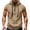 #066-Khaki, variant on Men's Casual Sleeveless Hooded Vest with Half Zip and Large Pockets for Streetwear