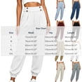 thumbnail image 3 of Levmjia Women's High Waisted Cargo Pants, Solid Color Utility Joggers with Button Detail, Loose Fit Elastic Cuff Ankle Pants for Casual Workout, 3 of 8