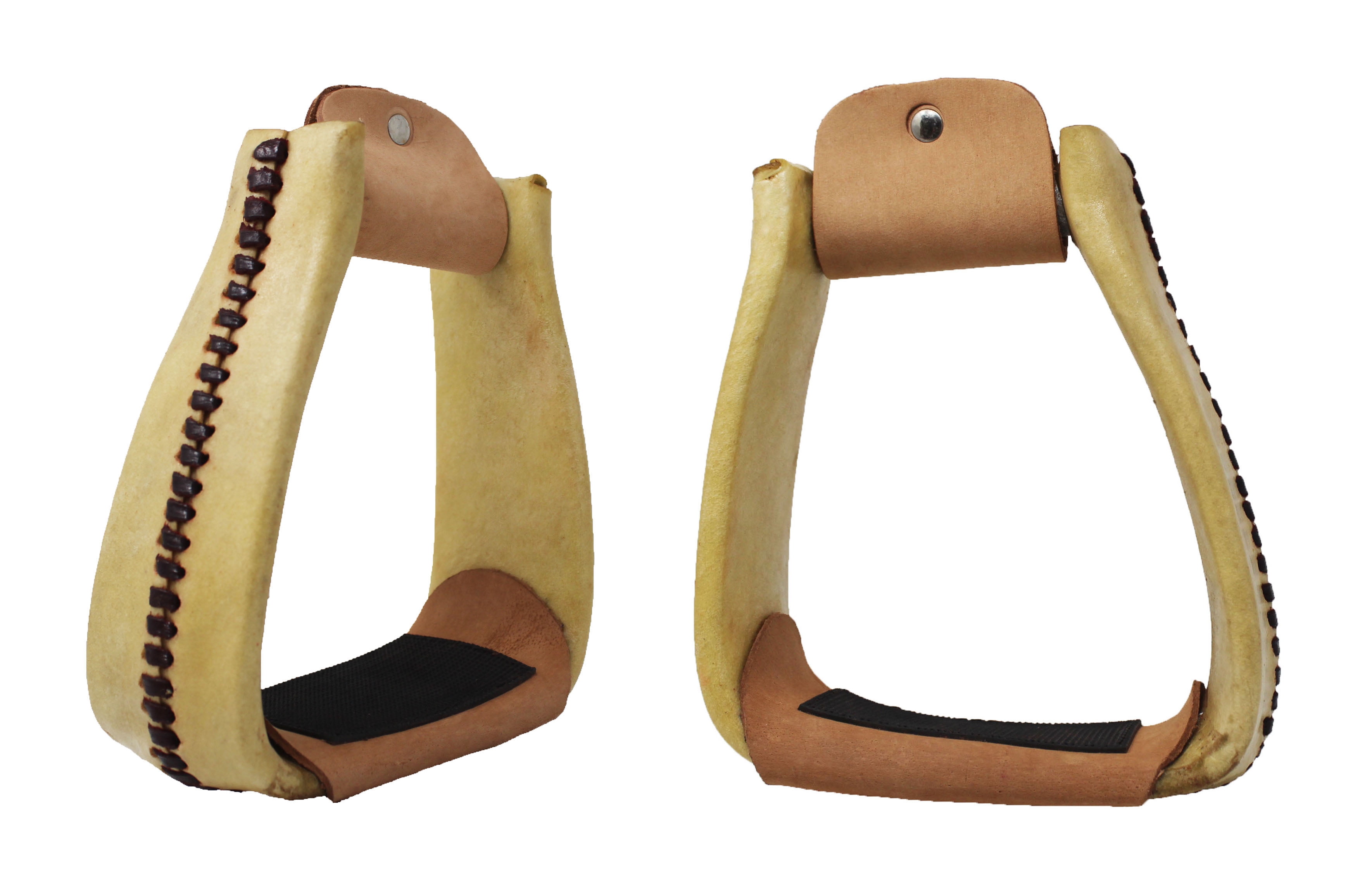 Horse Saddle Stirrups 5" Wide Horse Western Saddle Rawhide Leather