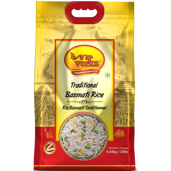 Verka Riz Basmati Traditionnel, 10lbs Première Qualité
