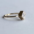 thumbnail image 4 of Jewelerix Modern 10K Vermeil Gold Ring Engagement Moissanite Ring Wedding Minimalist Princess-Cut Bezel Design for Her, 4 of 6