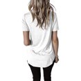 thumbnail image 5 of Cagogo Ladies Summer T Shirt Under $5 Plus Size Short Sleeve Crisscross V Neck Tunic Tops Comfy Solid Color Business Work White Tops Graduation Gifts, 5 of 8