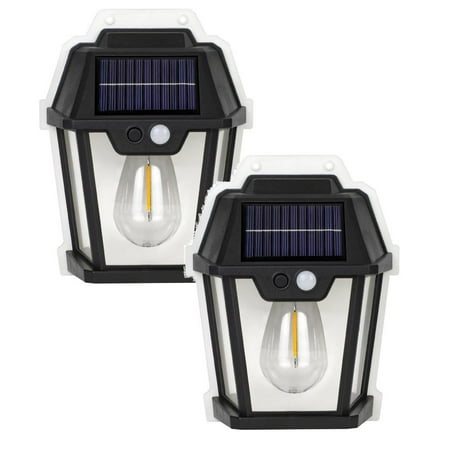 

2Pcs Gutter Lights Solar Warm Light Outdoor Induction Wall Light Motion Sensor Led Solar Fence Lights Outdoor Ip65 Water Proofing Solar Wall Lamps For Backyard Garden Garage Fence Patio
