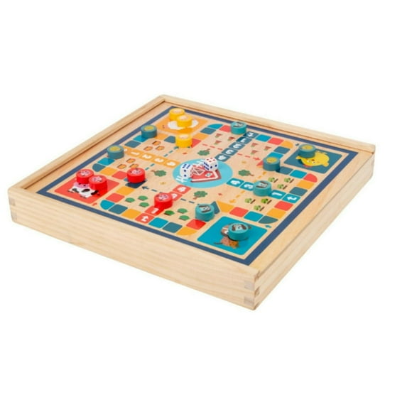 SUTENGDA 6 In 1 Multifunctional Wooden Game Gobang Children‘s Wooden Puzzle Desktop Board Game for Kids Birthday Gifts for 4 5 6 7 8 9 10 12 Year Old Boys Girls