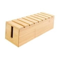 thumbnail image 3 of Caja de madera para gestión de cables, ocultador de cables, manualidades, almacenamiento fácil, escritorio, cables USB, organizador de cables a prueba, 3 of 8