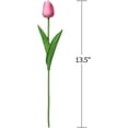 thumbnail image 3 of Artificial Tulips Flowers,20 Pcs 13.5" Artificial Latex Tulips Flowers for Home Room Office Party Wedding Decoration（Dark Pink）, 3 of 5