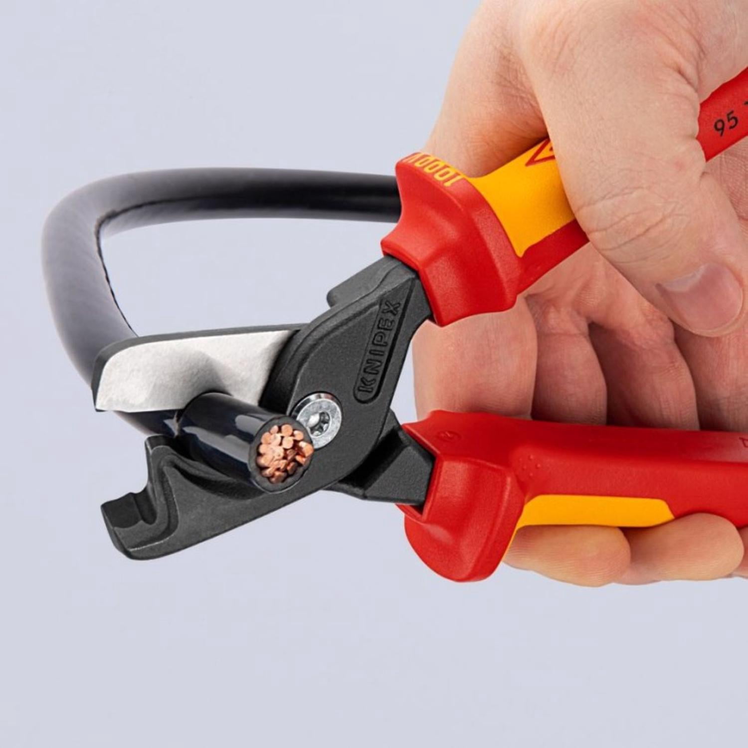 Knipex 9 in. L Red/Yellow Insulated Cable Shears
