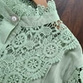 thumbnail image 6 of Ounisa Women's Lace Button Down Blouse Long Sleeve Collared Shirts Elegant Long Sleeve Button Down Tops, 6 of 9