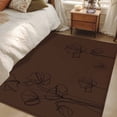 thumbnail image 5 of Brown Flowers 3'x5' Washable Rug, Japanese Abstract Floral Plants Simple Art Non-Slip Area Rugs for Entryway Kitchen Classroom, StainResistant Dorm Throw Carpet, Low Pile Soft Indoor Floor Mat, 5 of 9