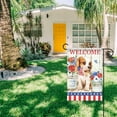 thumbnail image 5 of Welcome Summer Puppy Yard Flag Decorative Cute Dog July 4th Patriotic Pansies Outdoor Garden Flag 12.5x18 Inch, 5 of 6