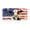 Brown, variant on Watercolor Cow American Flag Front License Plate for Women Car Vanity Plates Decorative Aluminum Metal Cute Novelty License Plate Cover for Men 6x12 Inch (4 Holes)