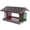 Gray/Cherry Wood, variant on Amish-Made Deluxe Bird Feeder with Suet Holder, Eco-Friendly Poly Lumber Black/Cedar