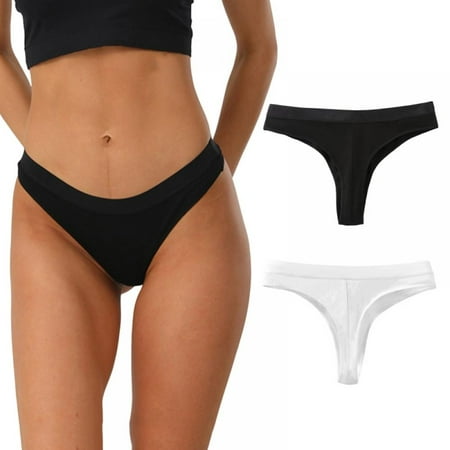 

Pretty Comy Seamless Thongs for Women G-string Thong Underwear Women 2 Pack