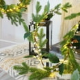 thumbnail image 4 of WKSCLPAI Christmas Garland with Lights 6.6FT Artificial Green Needles-pines Silver Berries Vines with Lights And Vines Suitable For Indoor Decoration An Ideal Gift for Friendes, 4 of 5