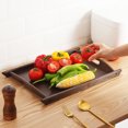 ReaNea Serving Tray with Handles Wooden Food Tray, Serving Platters