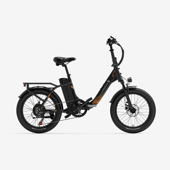 Crazybird CU7 Foldable Electric Bike Fat Bike 20" | 48V 15Ah 720Wh Battery (62 Miles Range) | Hydraulic Disc Brakes & 250W Motor