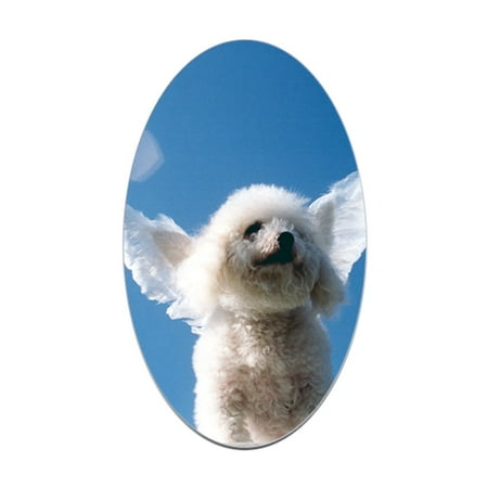 Bichon Sticker - CafePress - Bichon Frise Stretches His Wings - Sticker (Oval)