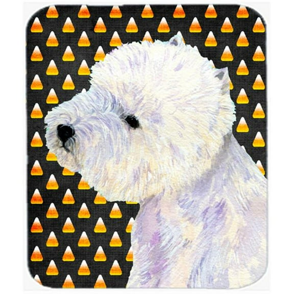 Carolines Treasures  Westie Candy Corn Halloween Portrait Mouse Pad