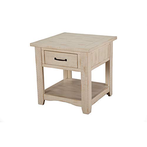 Martin Svensson Home Rustic End Table, Antique White