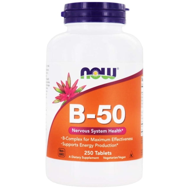 Suplemento NOW Foods B-50 250 comprimidos