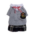 thumbnail image 1 of Pet Clothes Soft Comfortable Polyester Campus Style Dog Clothing for Party Birthday Daily Wear Women's Skirt Gray XS, 1 of 1