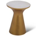 thumbnail image 1 of Steve Silver Jaipur Table d'Appoint Ronde en Marbre 16 Pouces en Laiton, 1 of 2