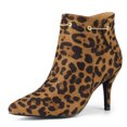thumbnail image 1 of Unique Bargains Women's Pointy Toe Zipper Stiletto Heeled Ankle Booties, 1 of 7