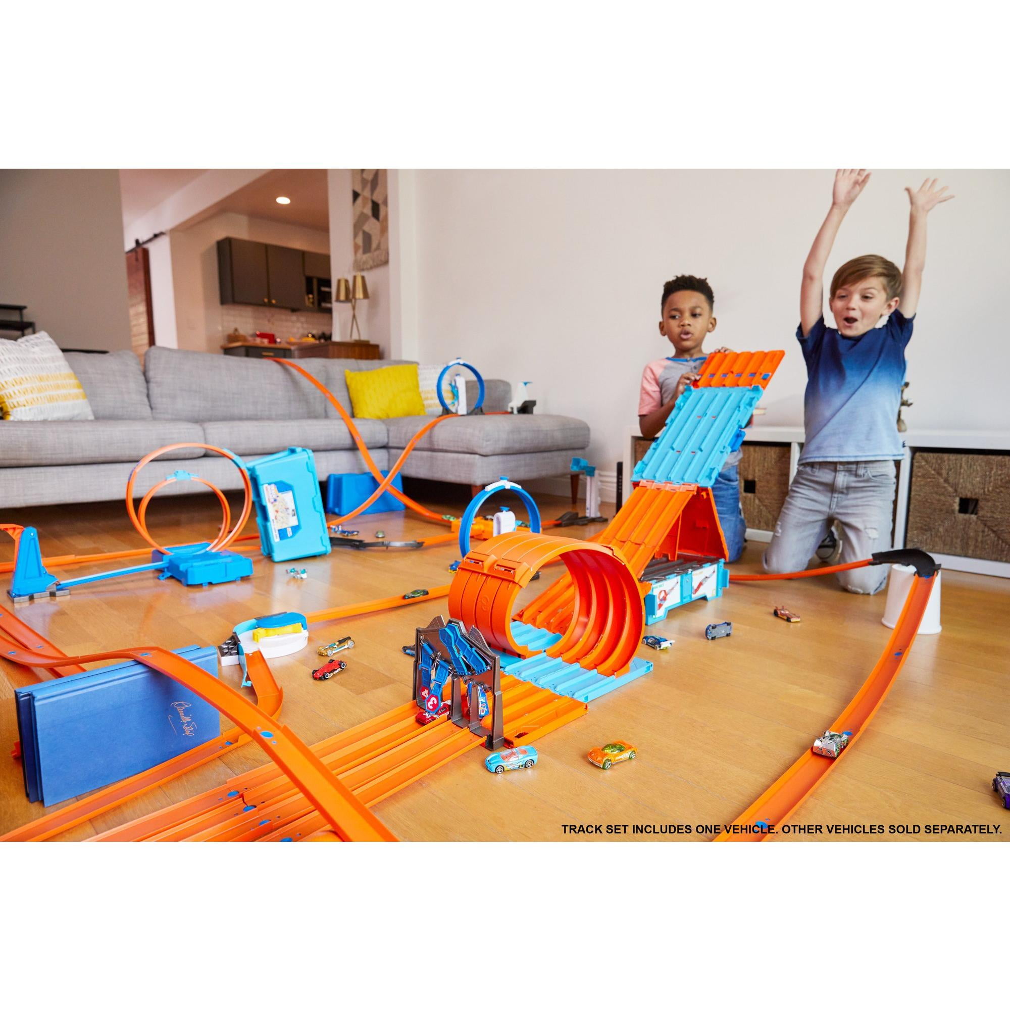 hot wheels track builder system race