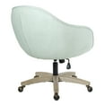 thumbnail image 4 of Nora Office Chair in Mint Blue Fabric with Gray Brush Wood Base KD, 4 of 10