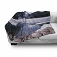 thumbnail image 3 of Winter Soft Flannel Fleece Throw Blanket, Lake Louise Alberta Canada Tourist Attraction Mountains Travel Theme, Cozy Plush for Indoor and Outdoor Use, 50" x 60", Dark Purple Lavender, by Ambesonne, 3 of 6
