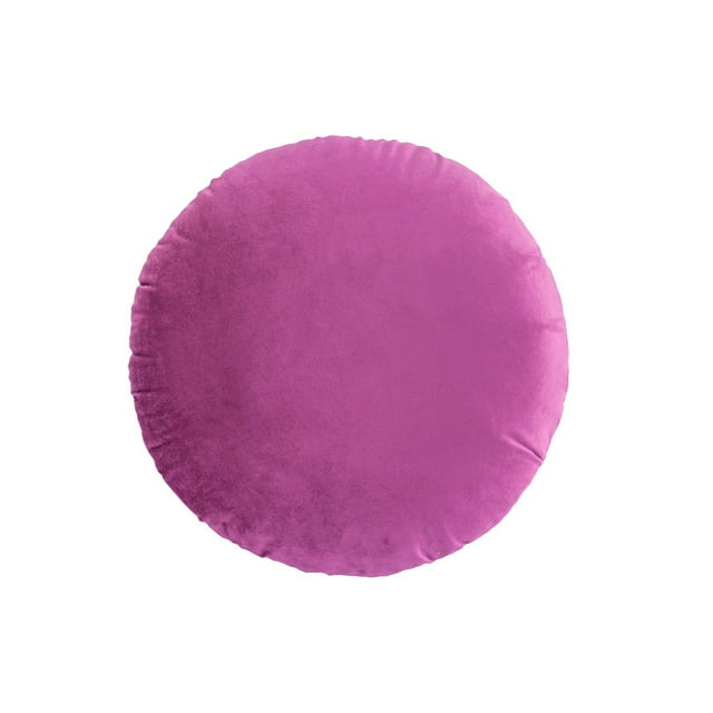 45cm Luxury Velvet Round Pillow Cover with Hidden Zipper - Decorative Cushion Case for Sofa/Bed, Machine Washable Home Decor