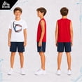 thumbnail image 2 of RBX Boys Athletic Outfit Shorts Set Short Sleeve Shirts Dry Fit Sleeveless Jersey & Shorts 3 Piece, 2 of 7