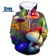thumbnail image 3 of Sudadera con capucha con estampado 3D de plantas y hongos, divertida, de camuflaje, para hombre y mujer, ropa informal, ropa de calle, 3 of 5