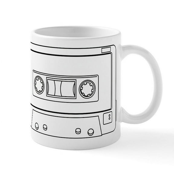 CafePress - Cassette Mug - 11 oz Ceramic Mug - Novelty Coffee Tea Cup