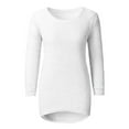 thumbnail image 4 of Mohiass Fluffy Fuzzy Sweater for Women Casual Crewneck Loose Long Sleeve Pullover Tops Winter Warm Baggy Jumper Sweaters White XL, 4 of 7