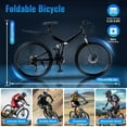 thumbnail image 2 of 21 Speed Bicycle Full Suspension MTB Bike Steel Black 26" Folding Mountain Bike, 2 of 8