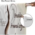 thumbnail image 6 of Coffee Kitchen Curtains, Retro Rustic Coffee Theme Latte Cappuccino Cafe Beans Farmhouse Country Brown WindowTreatment for Bedroom Living Room Cafe Drapes, 42x63 Inch, 6 of 6